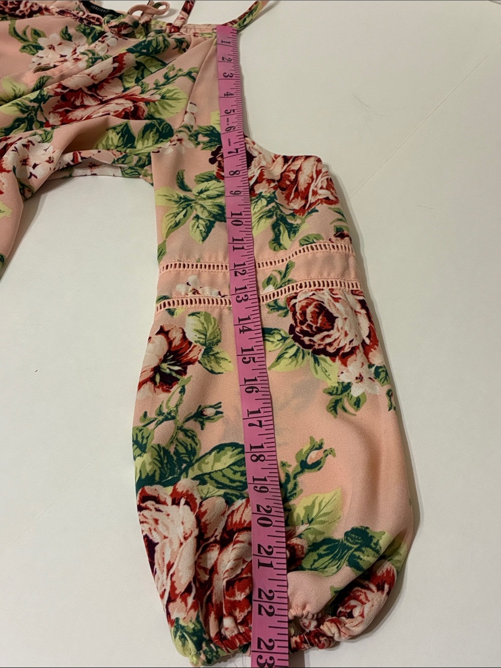 Forever 21 L Pink Floral Cold-Shoulder Camisole - Picture 6 of 15